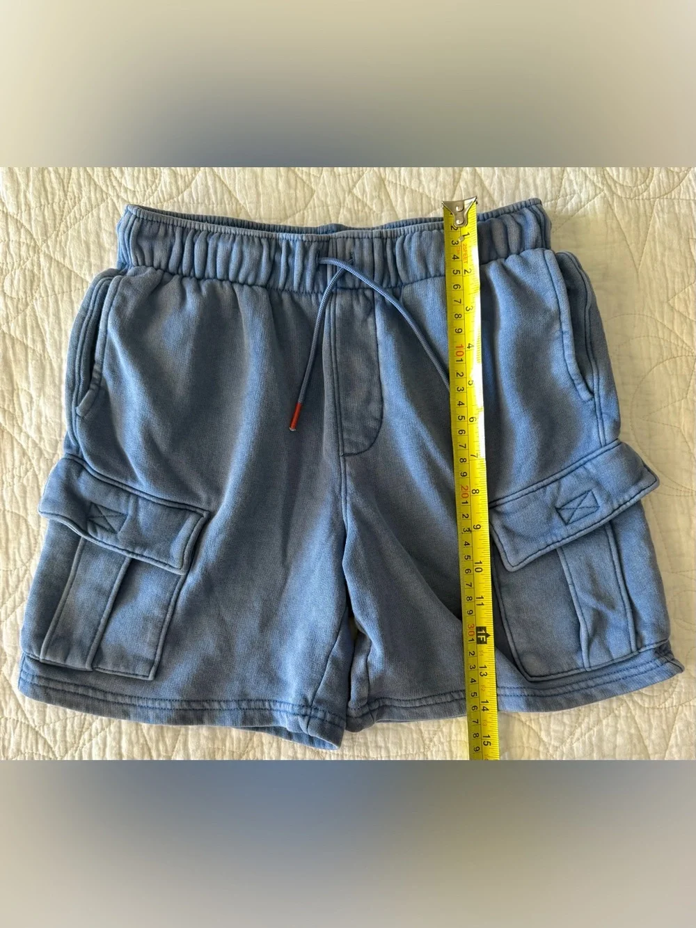 3 PAIRS All In Motion + Old Navy Boys Drawstring Shorts - Pink, Tan, Blue - Sz L
